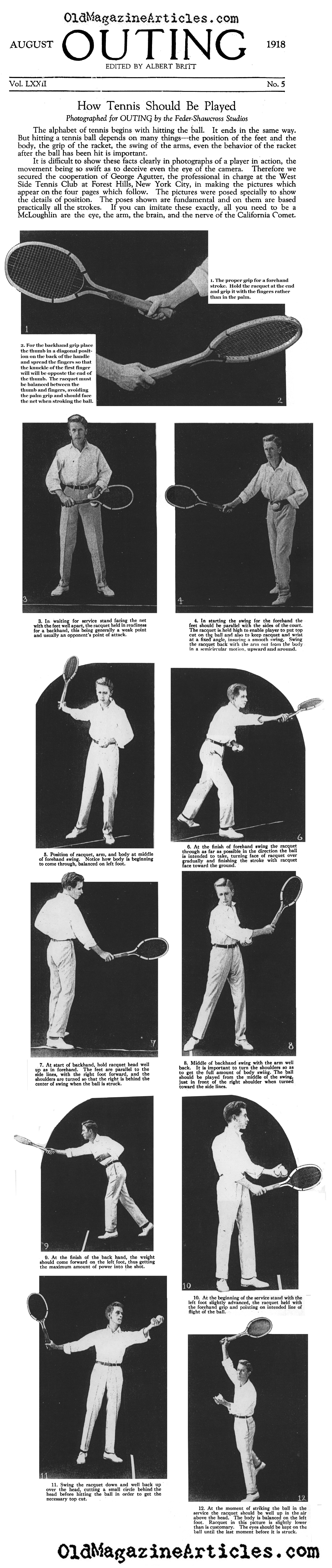 How Tennis Should Be Played (Outing Magazine, 1918)